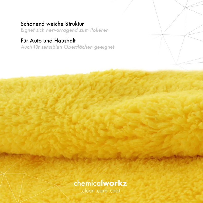Плюшева мікрофібра ChemicalWorkz Edgeless Soft Touch Towel Gold, 40x40 см