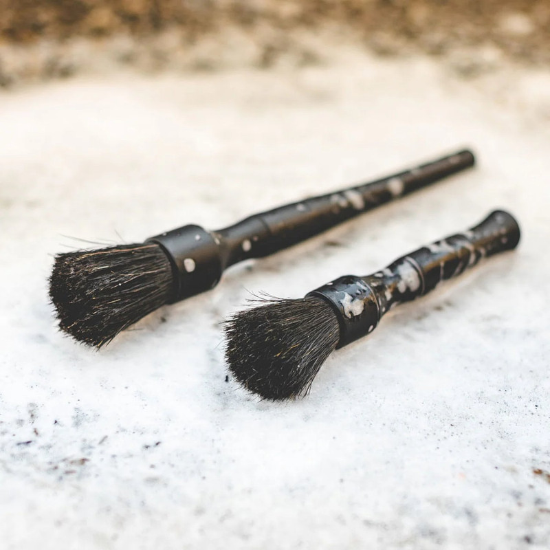 Кисть для детейлинга Detail Factory Boars Hair Detailing Brush Black, натуральная щетина кабана 25 мм