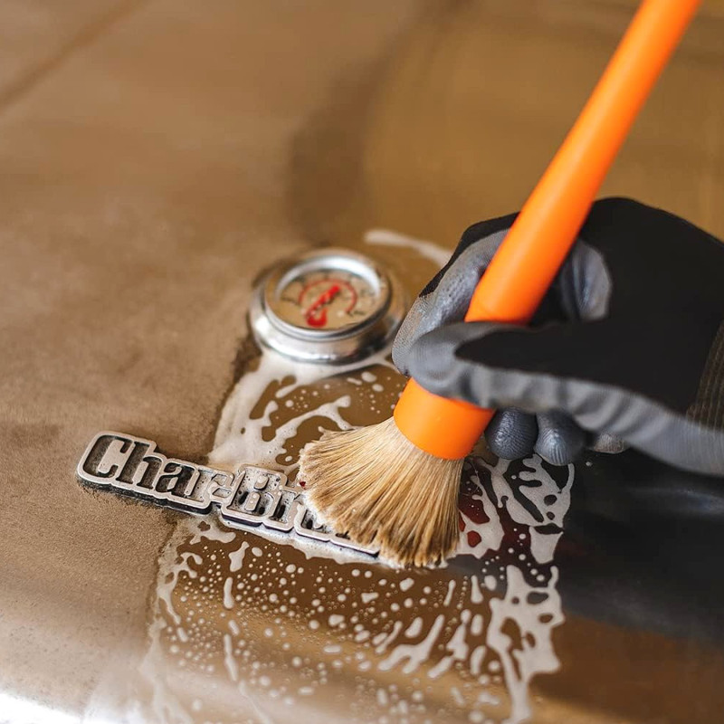 Пензель для детейлінгу Detail Factory Boar’s Hair Detailing Brush Orange, натуральний ворс кабана 30 мм