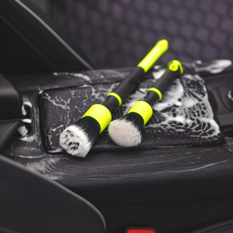 Набір ультрам'яких пензлів для детейлінгу Detail Factory TriGrip Synthetic Detailing Brushes Ectoplasm, 2 шт