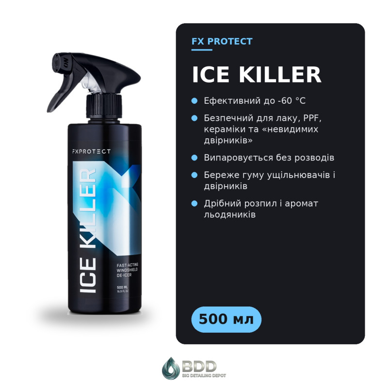 Размораживатель стекла FX Protect Ice Killer, антилед 500 мл