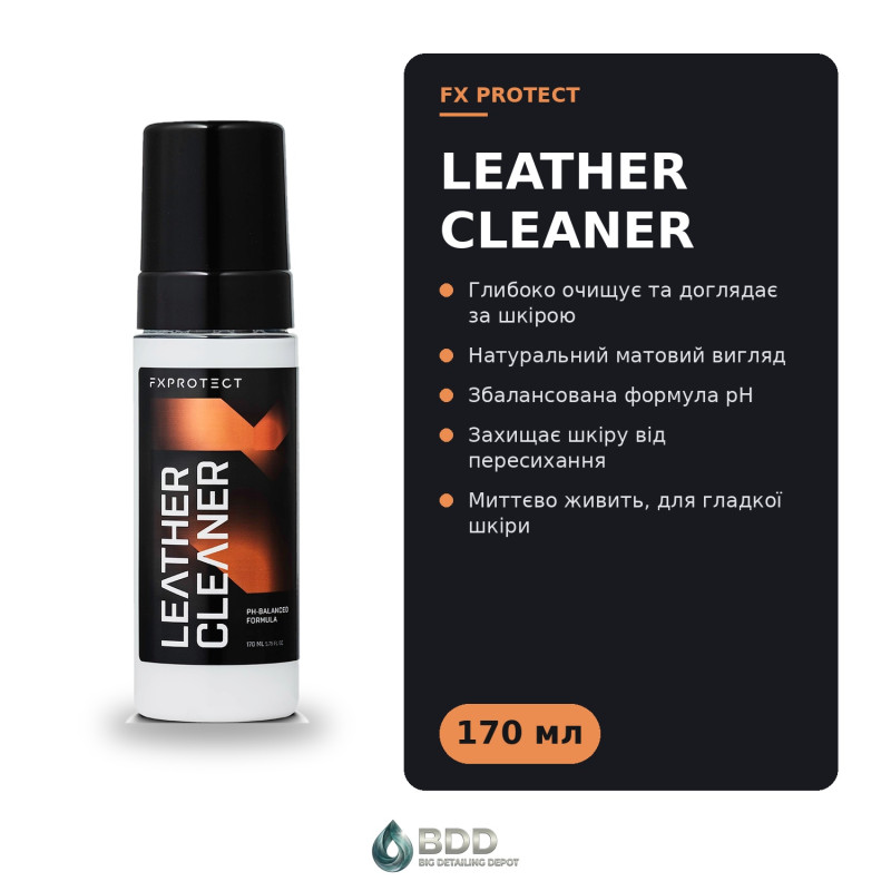Средство для чистки кожи салона FX Protect Leather Cleaner, пена 170 мл