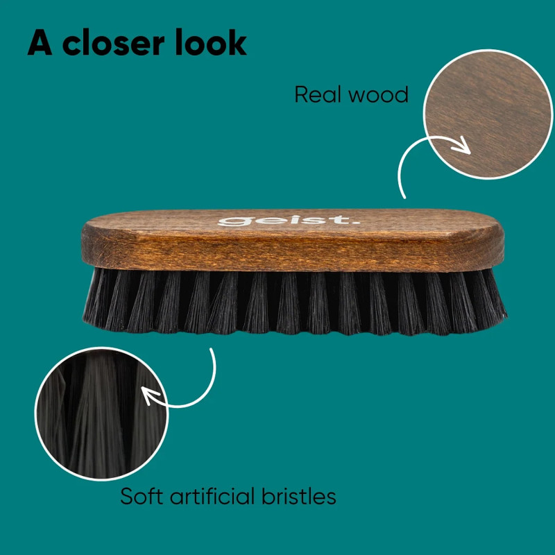 Щітка для шкіри та текстилю салону Geist Leather & Textile Cleaning Brush Medium, штучний ворс 12 см