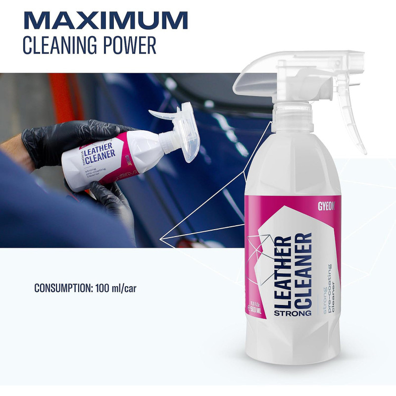 Очисник шкіри салону Gyeon Q2M LeatherCleaner Strong, для підготовки під покриття 500 мл