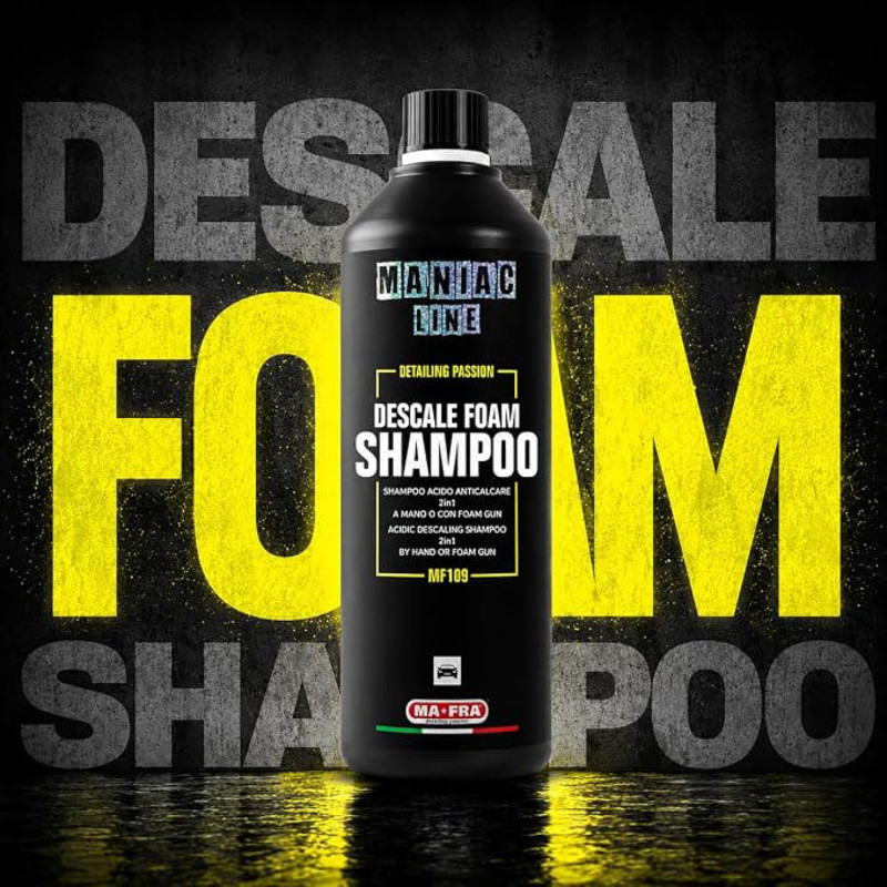 Кислотный автошампунь Ma-Fra Maniac Line Descale Foam Shampoo, концентрат 1000 мл