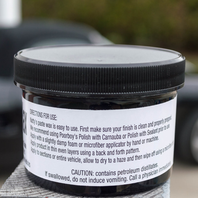 Віск для авто Poorboy's World Natty's Paste Wax Black, карнауба для чорних авто 235 мл