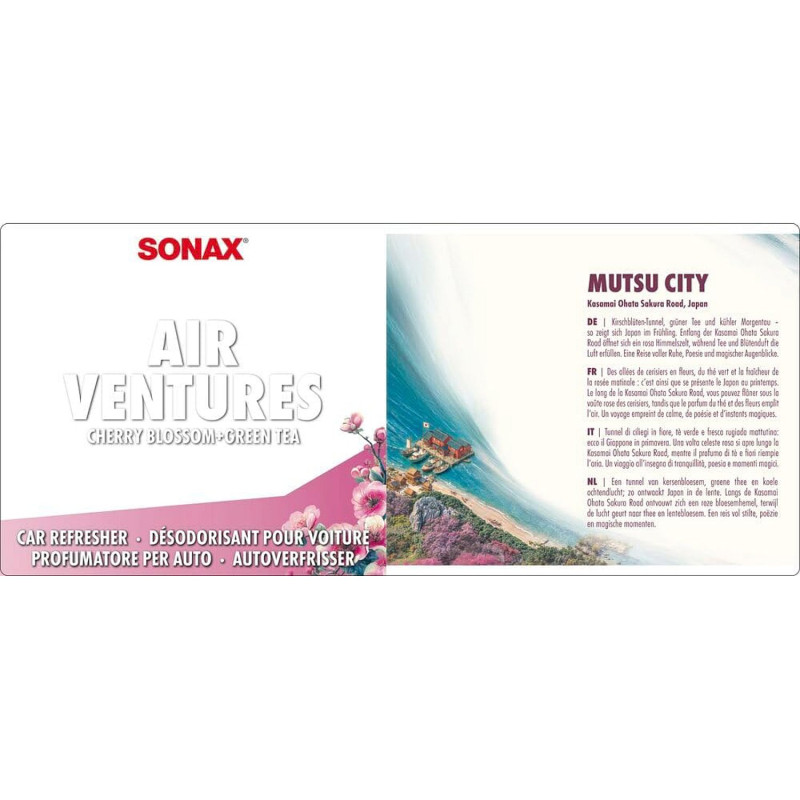 Ароматизатор для авто Sonax AirVentures Cherry Blossom + Green Tea, спрей 300 мл