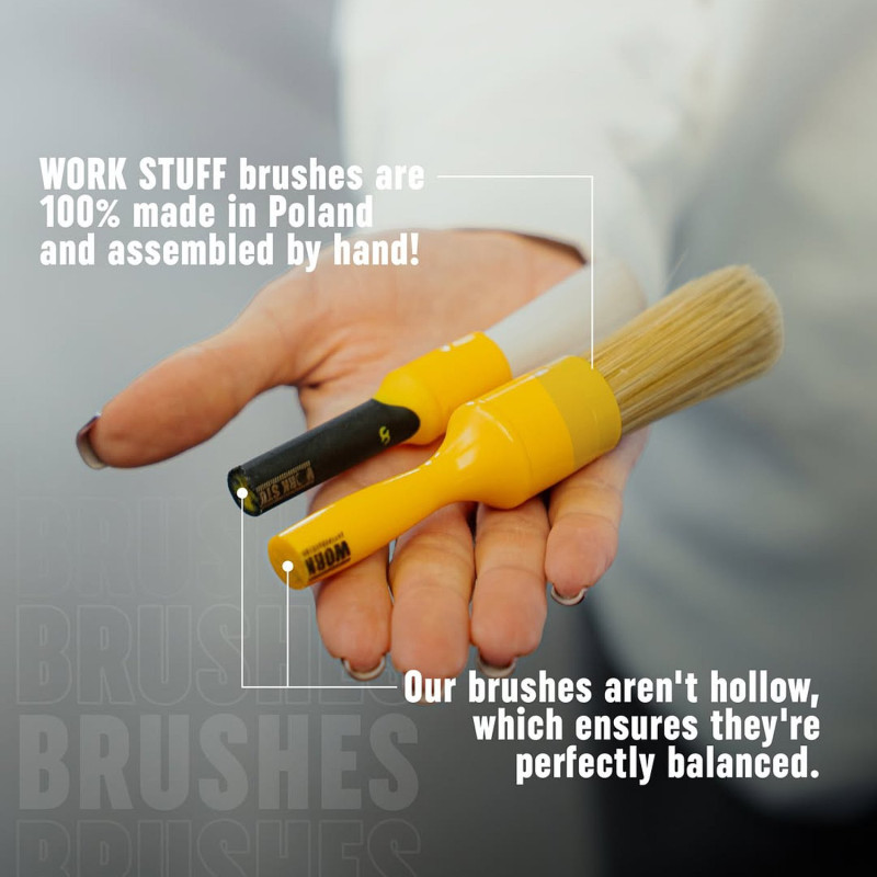 Кисть для детейлинга Work Stuff Detailing Brush Ultra Grip Albino, мягкая 24 мм